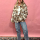 Mendocino Plaid Soft Knit Jacket - Shabby 2 Chic Boutiques