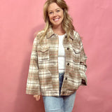 Mendocino Plaid Soft Knit Jacket - Shabby 2 Chic Boutiques