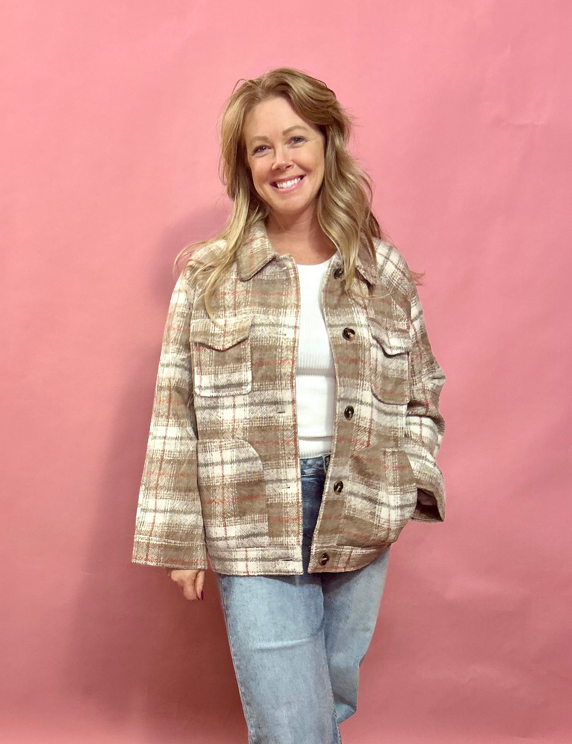 Mendocino Plaid Soft Knit Jacket - Shabby 2 Chic Boutiques