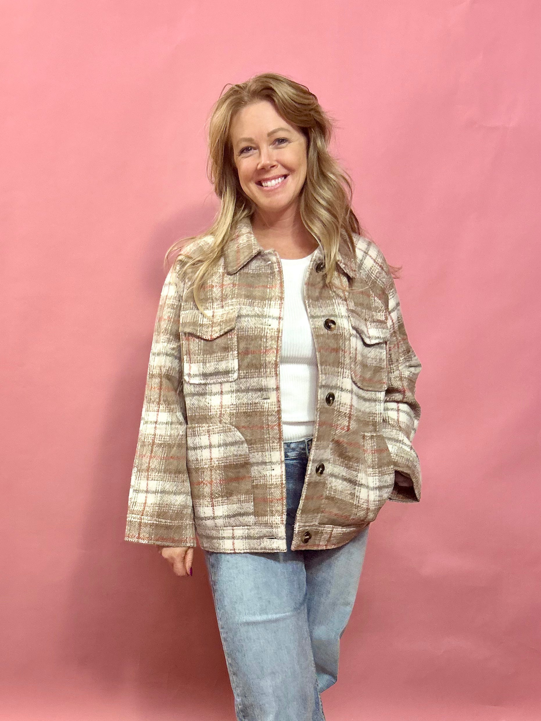 Mendocino Plaid Soft Knit Jacket - Shabby 2 Chic Boutiques