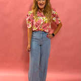 Mia Loose Wide Leg Denim Pant in Faded Indigo