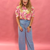 Mia Loose Wide Leg Denim Pant in Faded Indigo