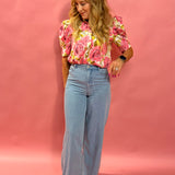 Mia Loose Wide Leg Denim Pant in Faded Indigo