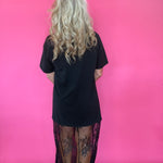 Midnight Lace Moment Tunic Dress in Black