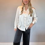 Midnight Luxe Satin Pants in Black