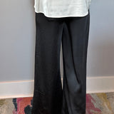 Midnight Luxe Satin Pants in Black