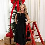 Midnight Muse Off-Shoulder Dress in Black