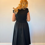 Midnight Muse Off-Shoulder Dress in Black