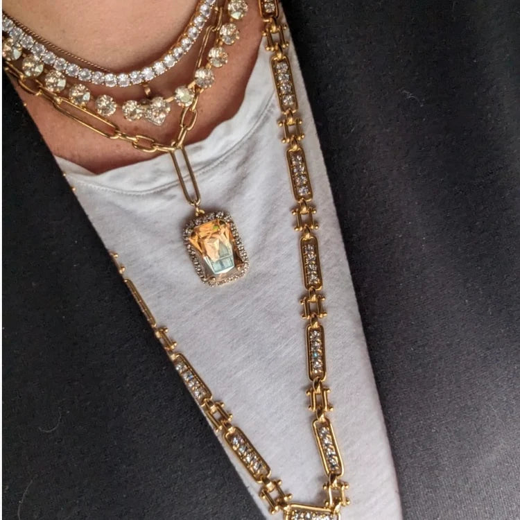 Mini Soleil Necklace in Golden Shadow Tova