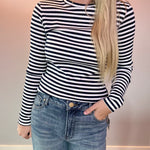 Navy Must Have Striped Long Sleeve Top