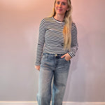 Navy Must Have Striped Long Sleeve Top