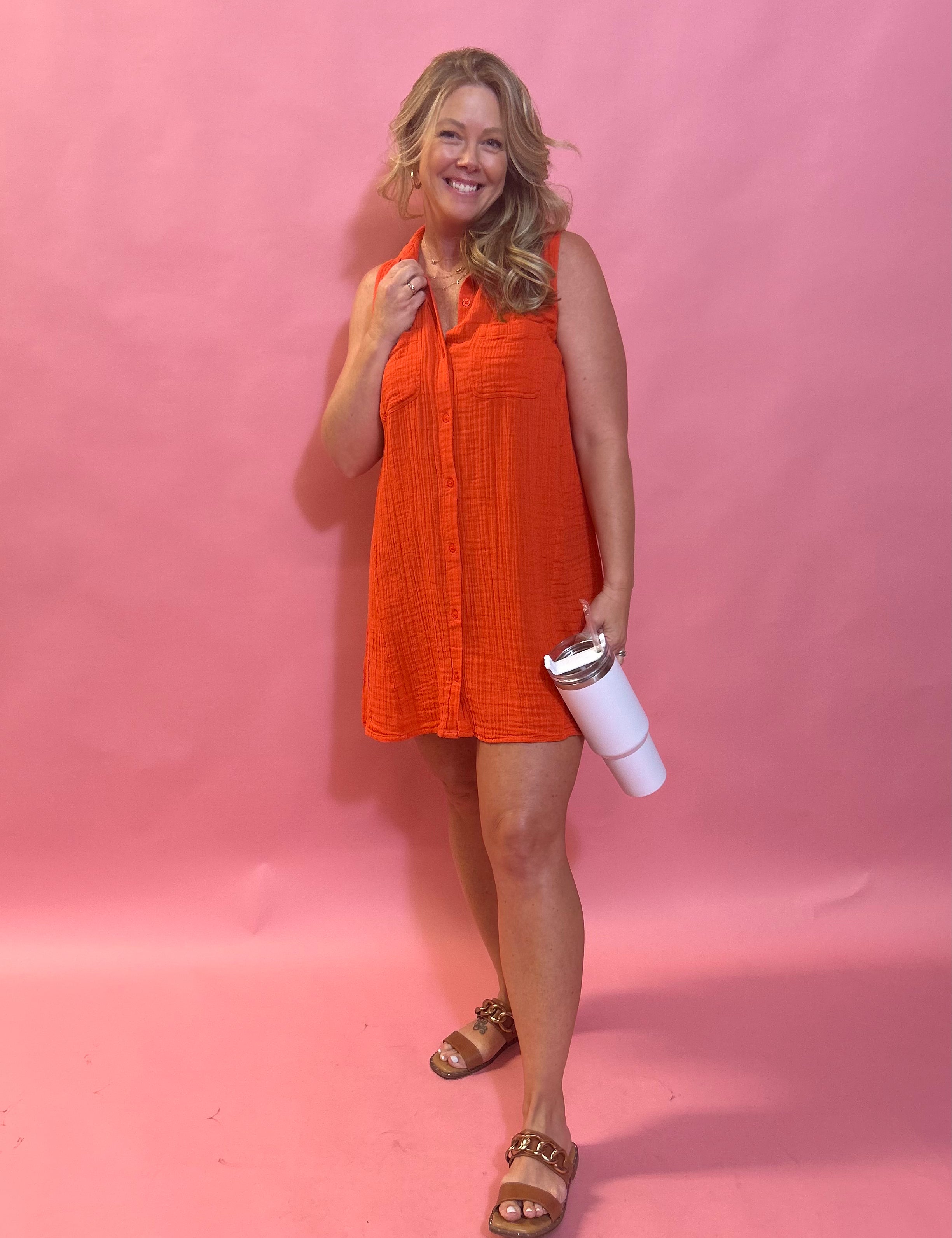 New Light Mini Dress in Cabana Red