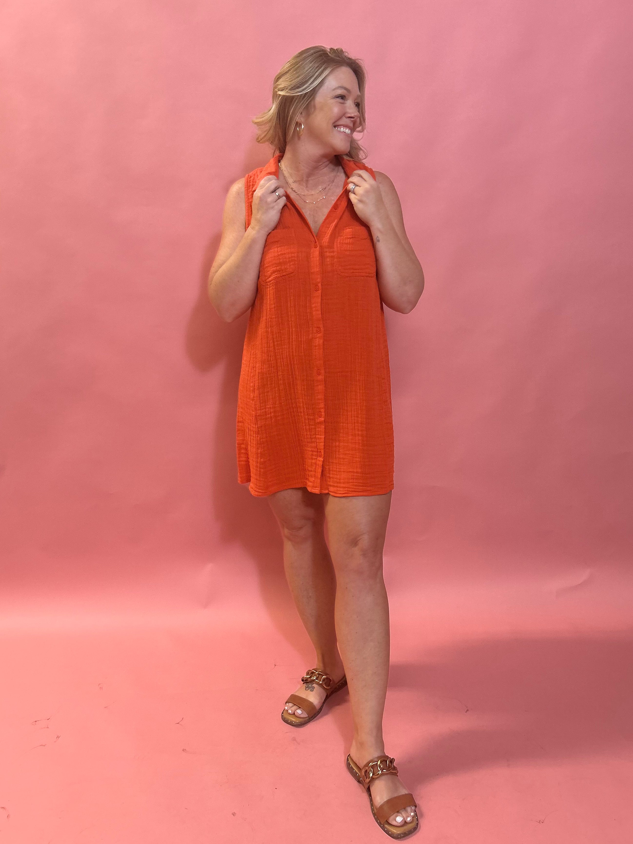 New Light Mini Dress in Cabana Red