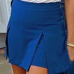 Norrie Knit Pleated Skirt in Royal Blue