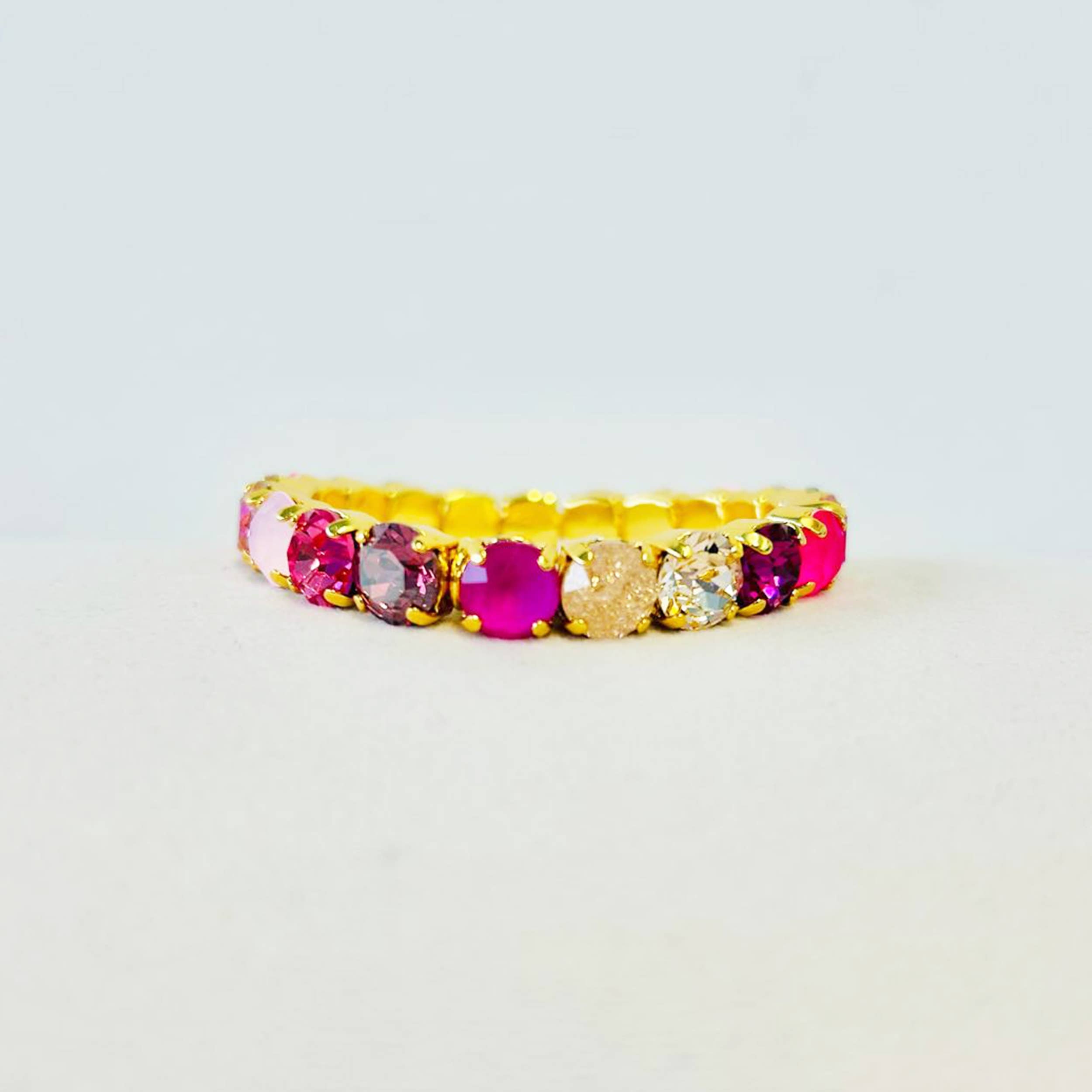 Oakland Stretch Bracelet in Pink Mix Tova