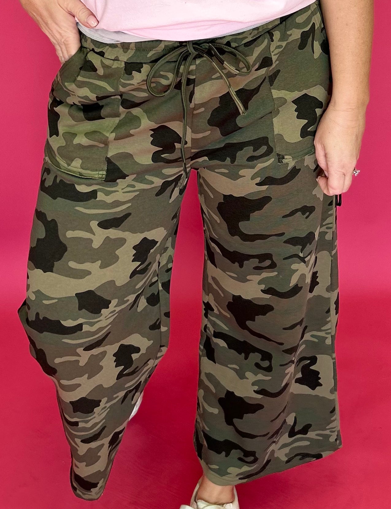 Off-Duty Camo Wide Leg Pants