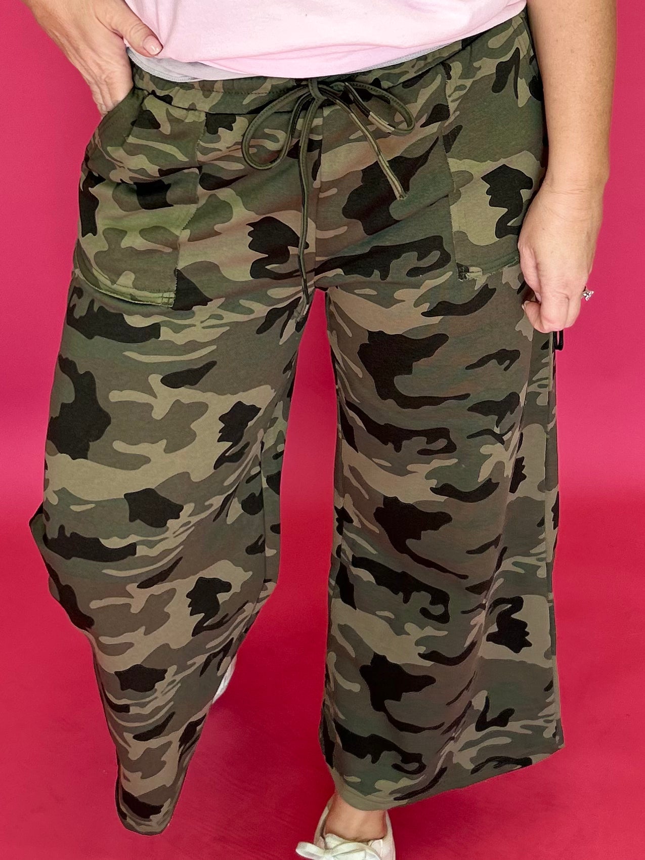 Off-Duty Camo Wide Leg Pants