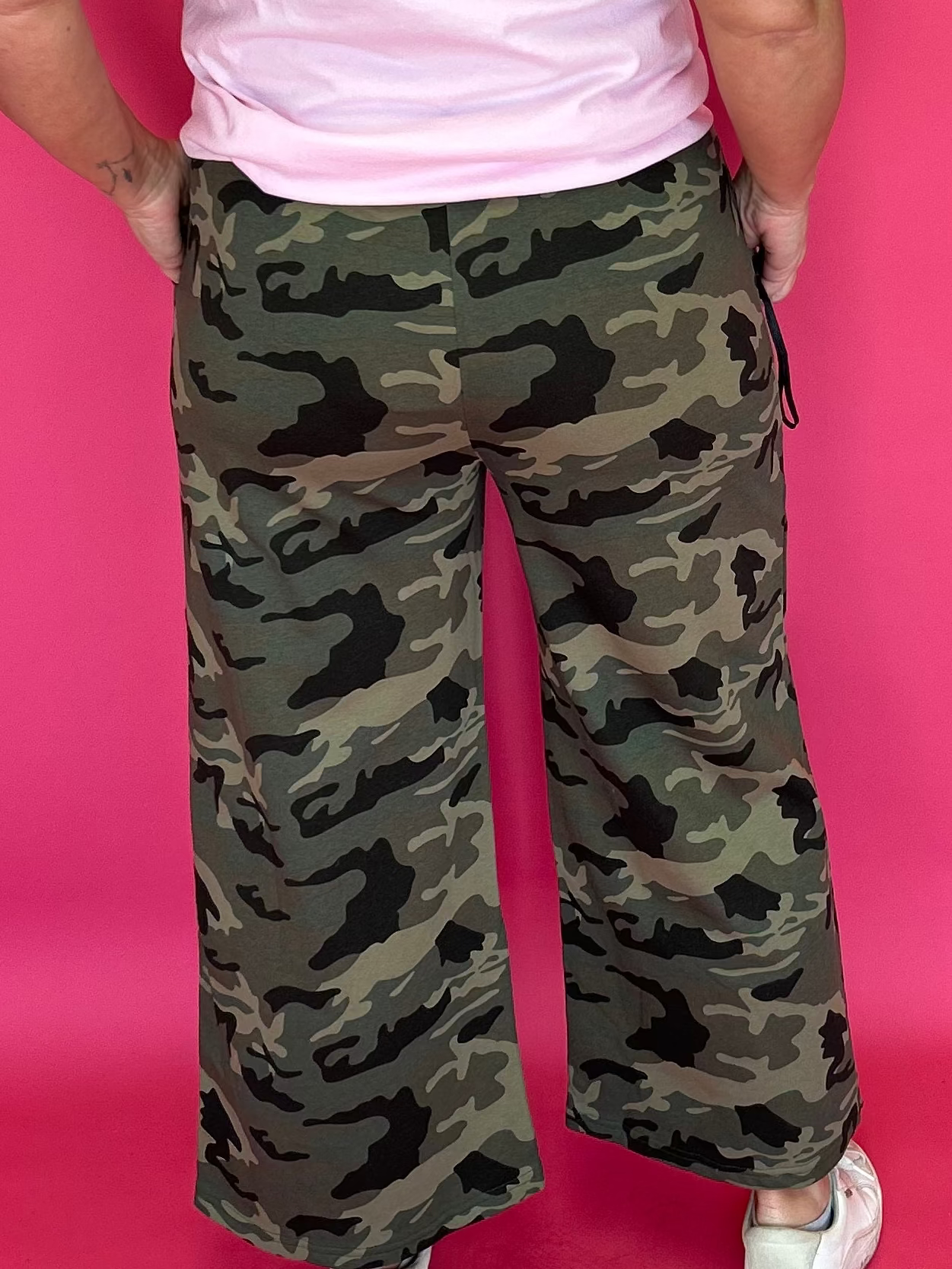 Off-Duty Camo Wide Leg Pants