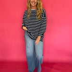 Off Duty Oversized Striped Knit Tee
