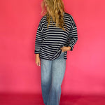 Off Duty Oversized Striped Knit Tee