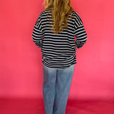Off Duty Oversized Striped Knit Tee