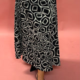 Oliva Abstract Midi Skirt in Black
