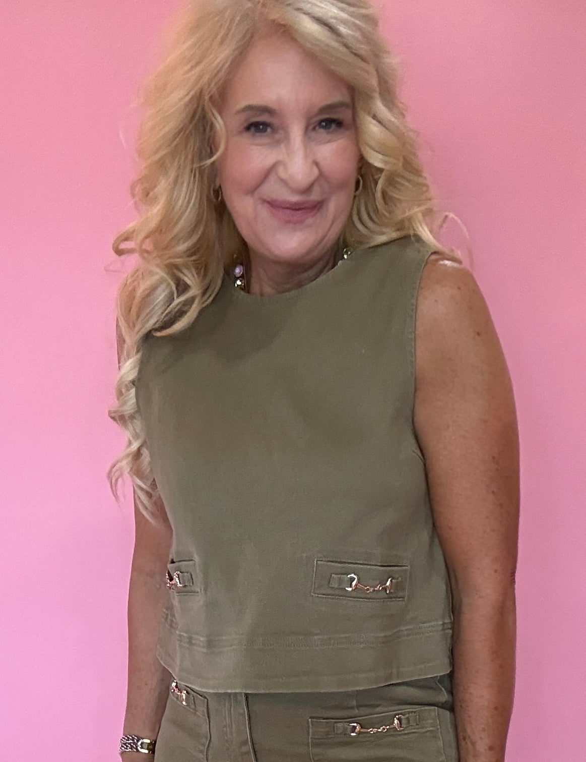 Olive You Sleeveless Top