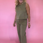 Olive You Sleeveless Top