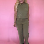 Olive You Sleeveless Top