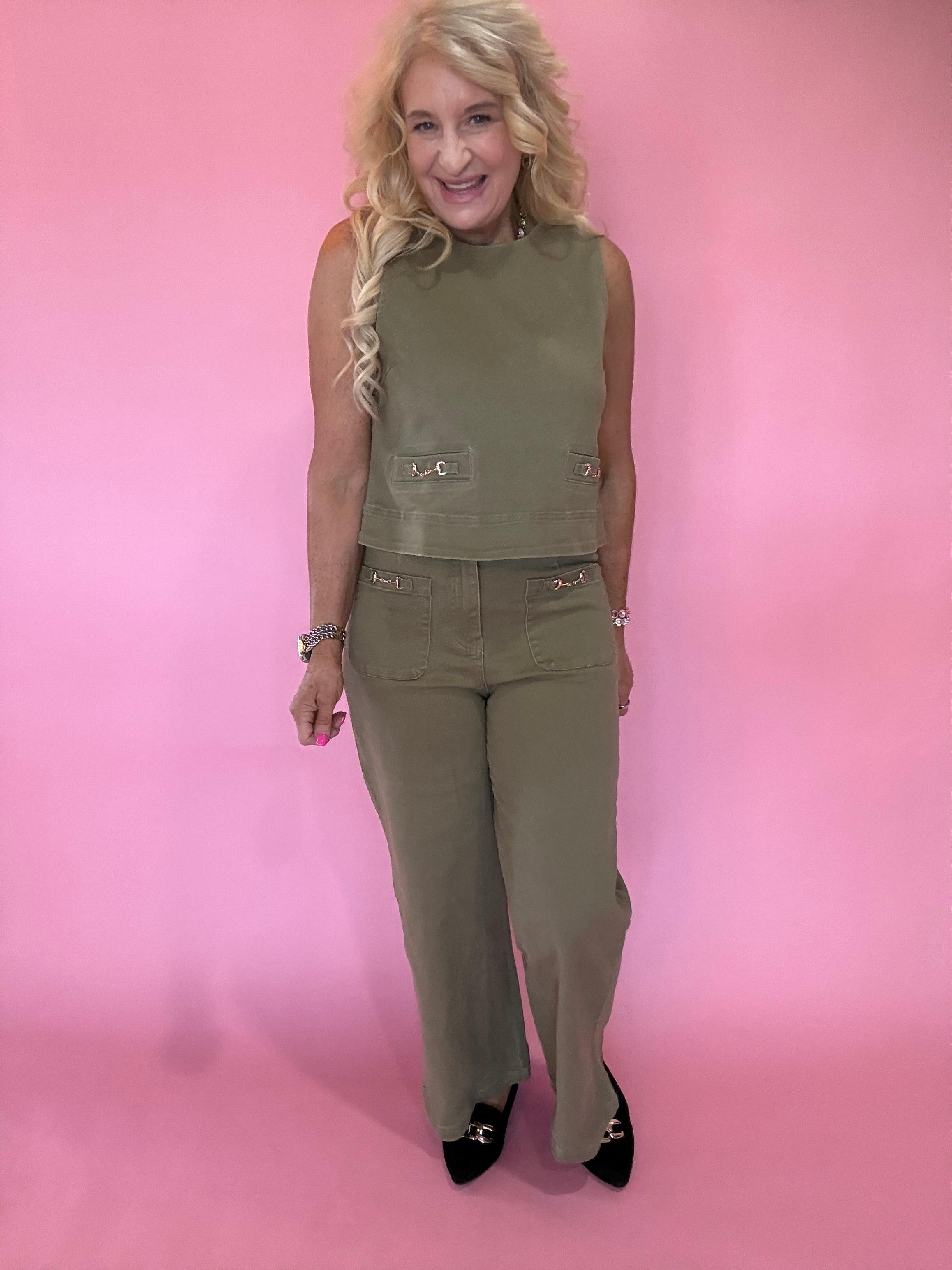Olive You Sleeveless Top