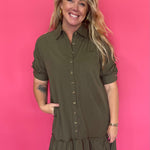 Olive You a Lot Shirt Dress