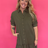 Olive You a Lot Shirt Dress