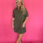 Olive You a Lot Shirt Dress