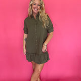 Olive You a Lot Shirt Dress
