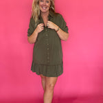 Olive You a Lot Shirt Dress
