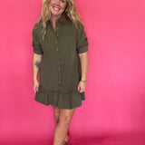 Olive You a Lot Shirt Dress