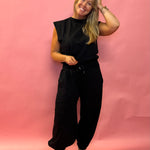 Our Favorite Open Back Scuba Jumpsuit in Black