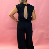 Our Favorite Open Back Scuba Jumpsuit in Black