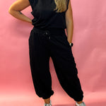 Our Favorite Open Back Scuba Jumpsuit in Black