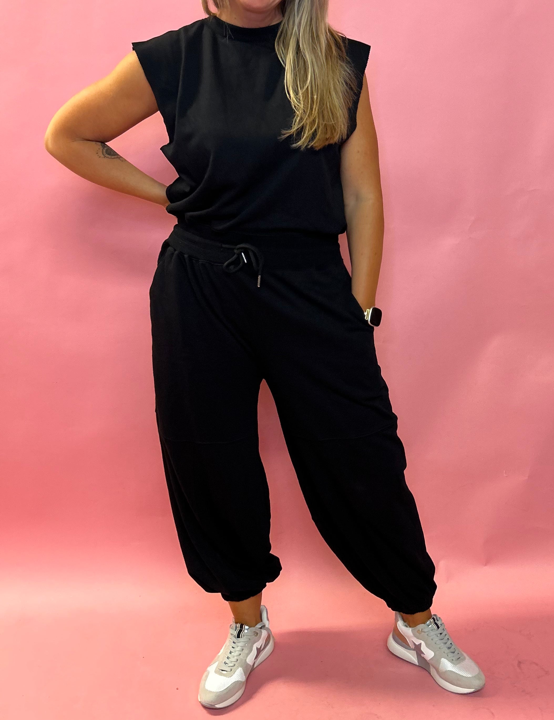 Our Favorite Open Back Scuba Jumpsuit in Black