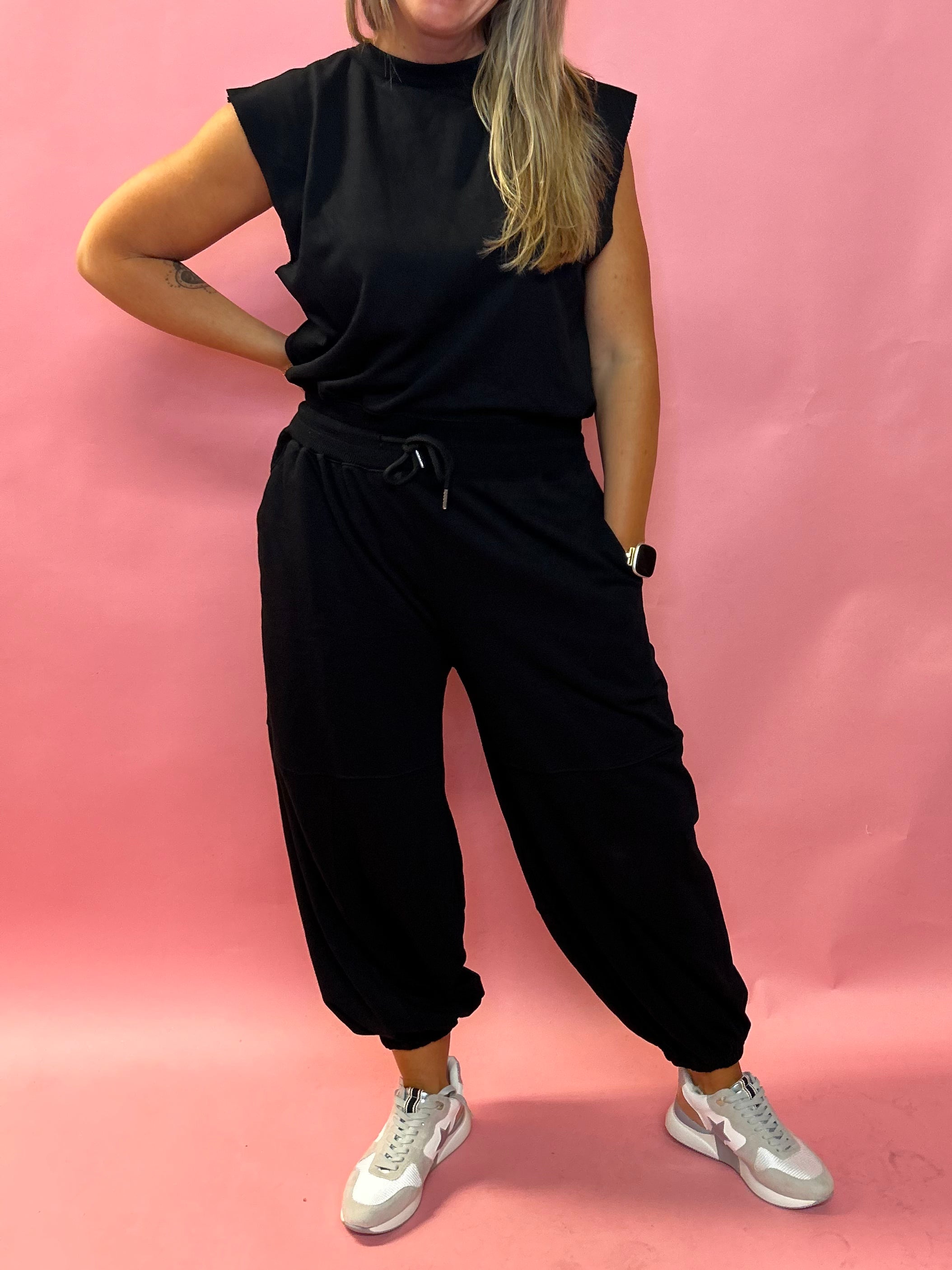 Our Favorite Open Back Scuba Jumpsuit in Black