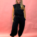 Our Favorite Open Back Scuba Jumpsuit in Black