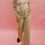 Soul Sister Floral Top in Taupe