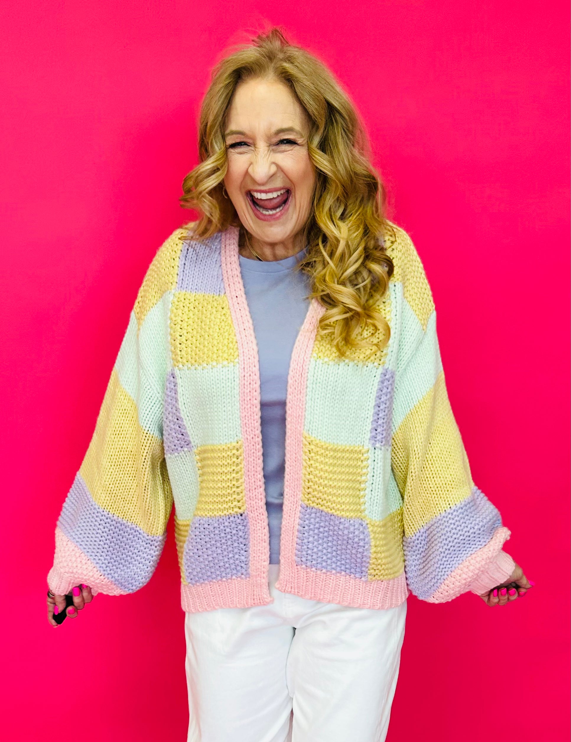 Patchwork Dreams Colorblock Knit Cardigan - Shabby 2 Chic Boutiques