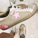 Paula in New Gold Woven Sneaker