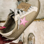 Paula in New Gold Woven Sneaker