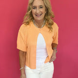 Peach Please One Button Cardigan - Shabby 2 Chic Boutiques