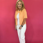 Peach Please One Button Cardigan - Shabby 2 Chic Boutiques