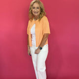 Peach Please One Button Cardigan - Shabby 2 Chic Boutiques