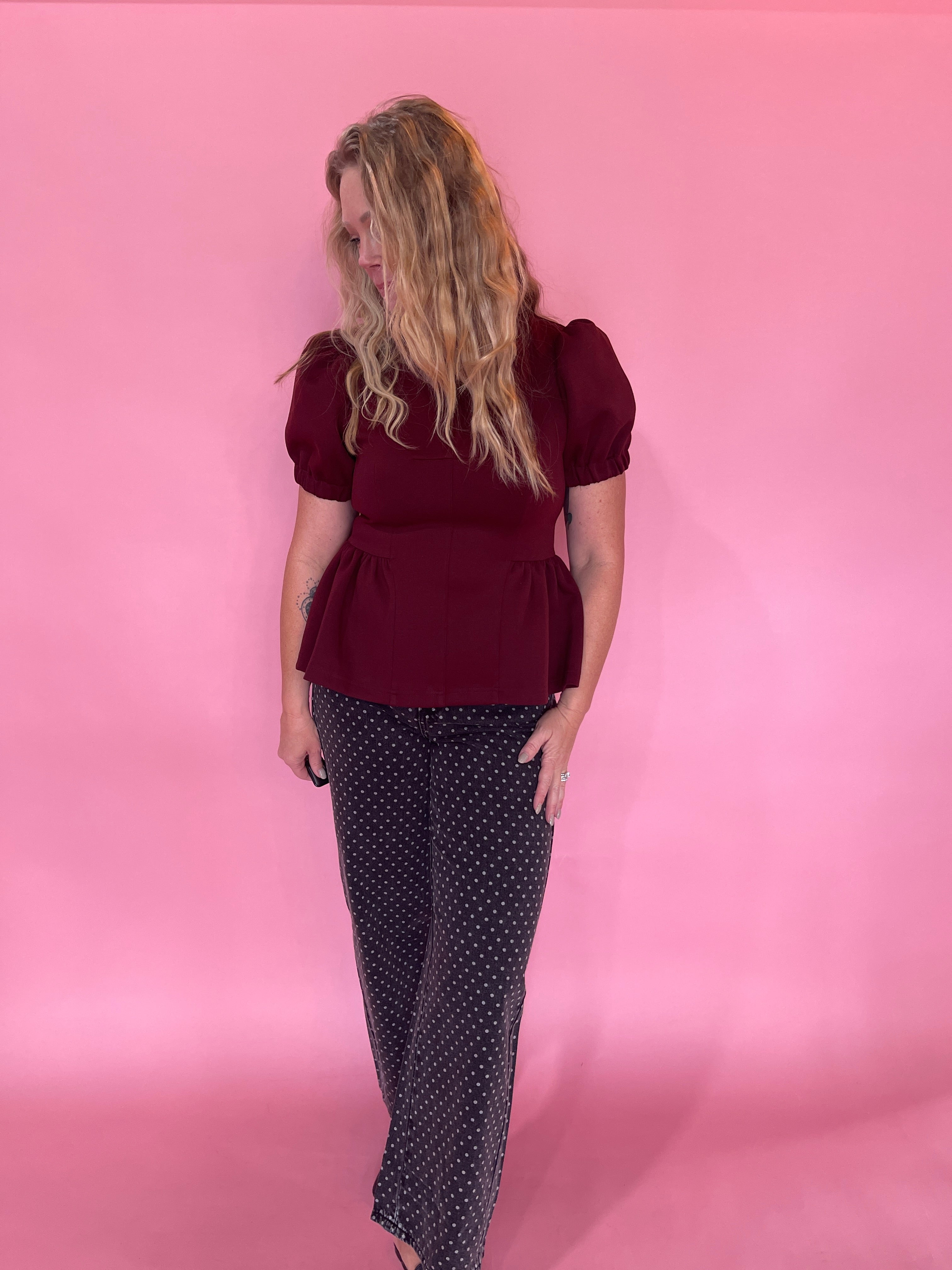 Peplum Power Top